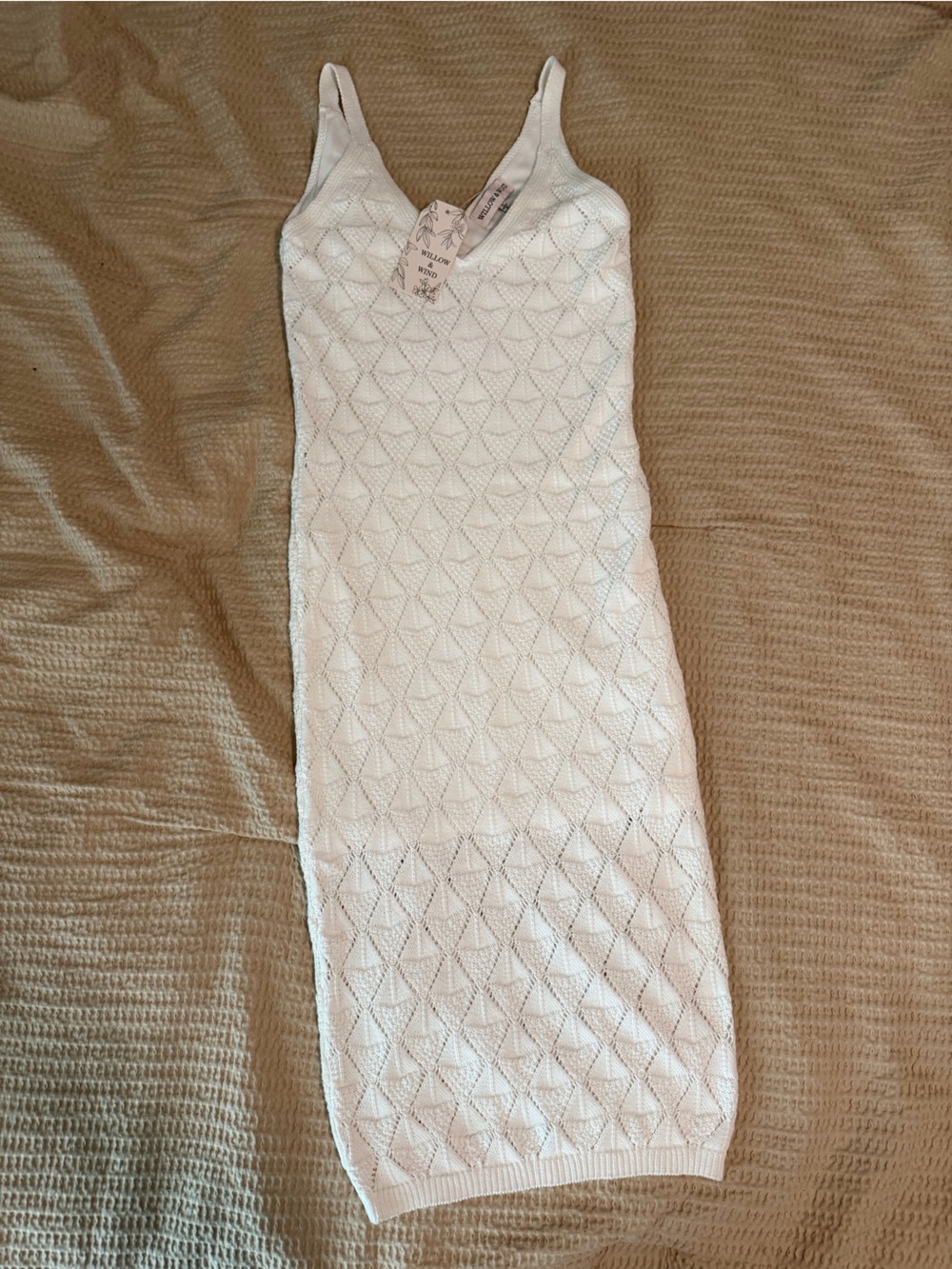 White crochet dress